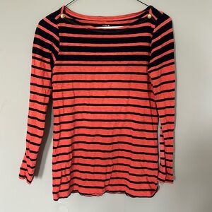 J crew painter tee navy blue pink striped